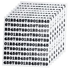 1/2 Inch Self Adhesive Vinyl Number Stickers, Waterproof Number Stickers Black