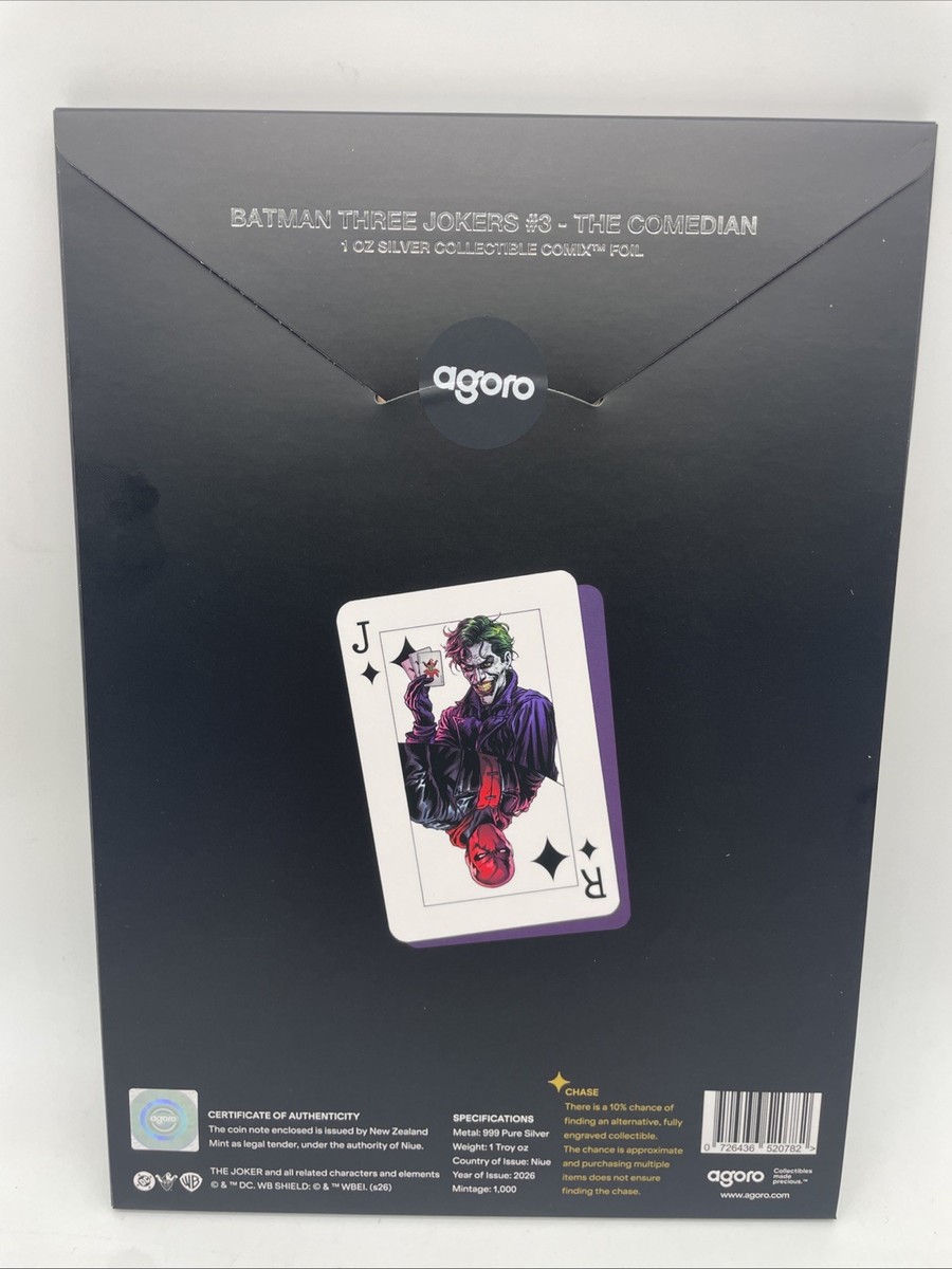 Agoro 2026 Sealed Batman Three Jokers #3 - The Comedian 1oz Silver