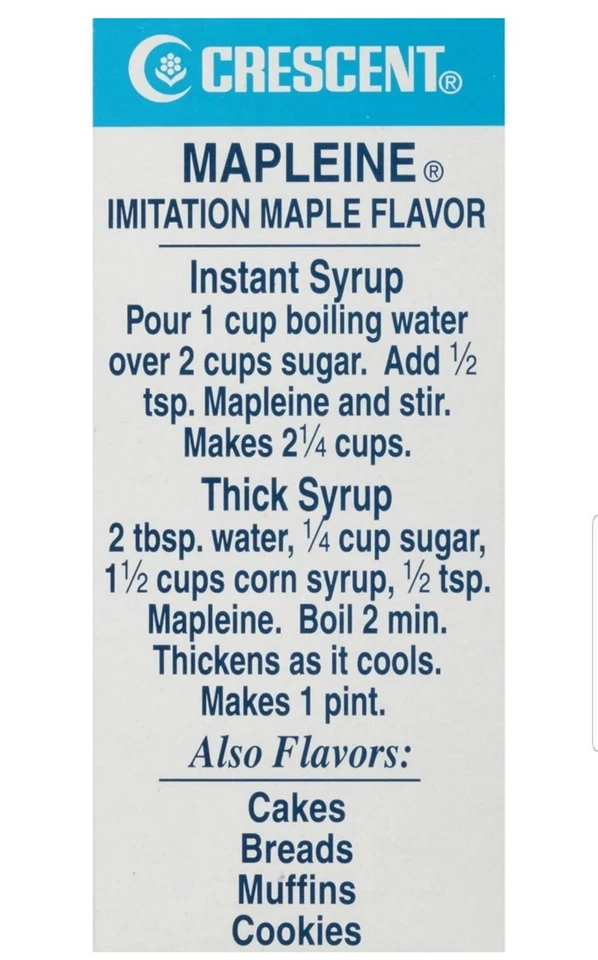 Crescent Mapleine Imitation Maple Flavoring 2oz Bottle (Pack of 3) - Image 3 of 4