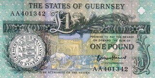 #The States of Guernsey 1 Pound 2015 P 52 aUNC Market Square