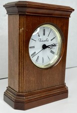 Orologio Vintage Versailles Germania Ovest Telaio Legno Cappotto/Scrivania Quarzo 6,75”