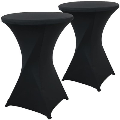 Jusmate 2 Pack 32x43 Inch Black Spandex Cocktail 2 PC 32''D x 43''H, 