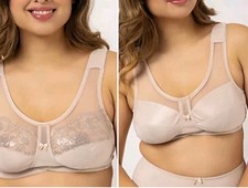 LITTLE ROSE 2 Entlastungs-BHs Mikrofasermischung Passform Lady 1x Basic 1x Spitz