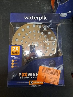 Waterpik 8-Spray Patterns Wall Mount Rain Fixed Shower Head Chrome YPW-833E