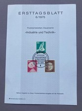 Berlin Ersttagsblatt Industrie und Technik ETB Nr.  6/1975  Erstausgabe