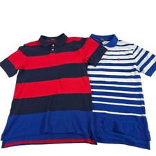 Polo Ralph Lauren Kids Striped Short Sleeve Polo Shirts Red Navy Blue White XL