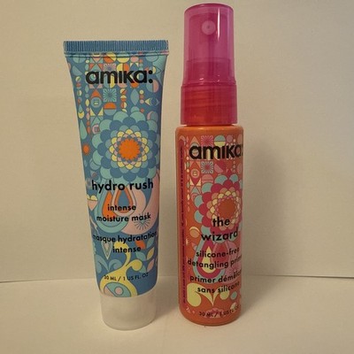 New Amika set Hydro Rush Intense Moisture Mask and the Wizard  1 Fl Oz/30 mL x2