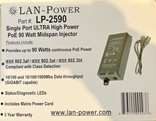 LAN Power Single Port High Power/PoE Plus Midspan Injector LP-2535