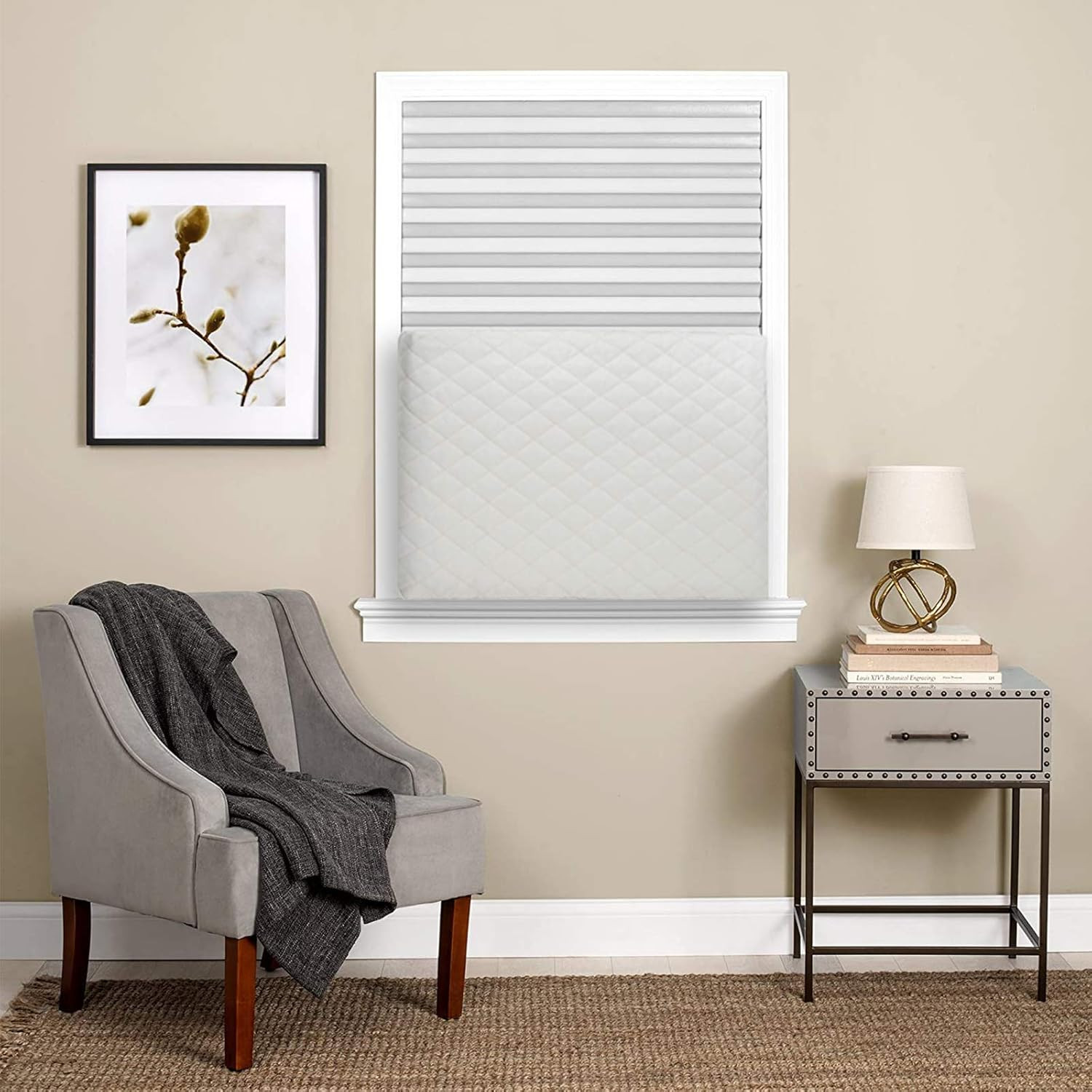 Large Beige Indoor Air Conditioner Cover with Double Insulation