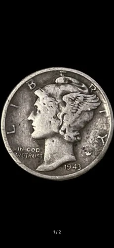 1943 Mercury Dime Denver Silver 10C Circulated US Coin