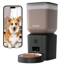 Automatic Dog Cat Feeder with Camera Wifi 8L/34 Cups, 1080P Night Vision,