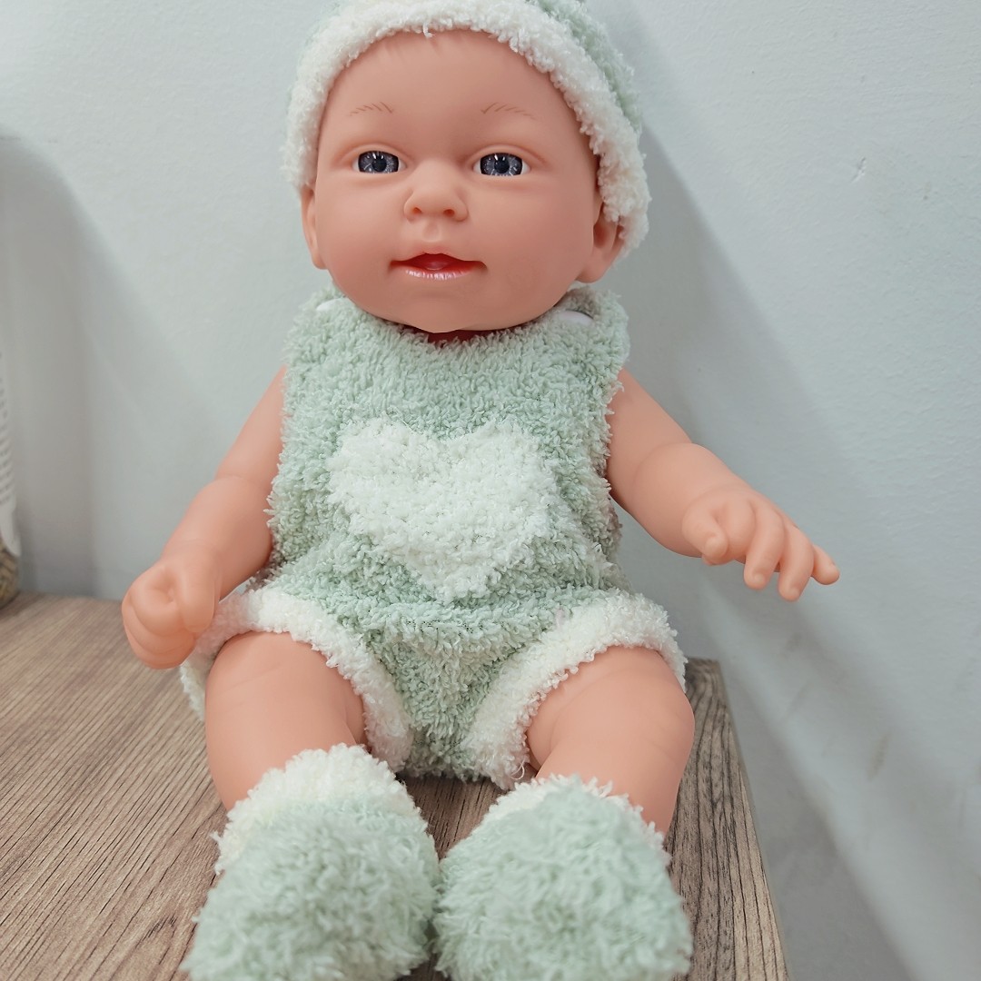9 Inch Baby Doll Realistic Doll Outfit Costume Set With Headpiece And Socks