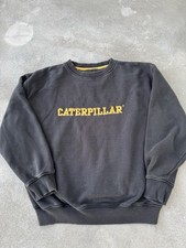 Vintage CAT Caterpillar Black Embroidered Logo Crewneck Sweatshirt Size Large