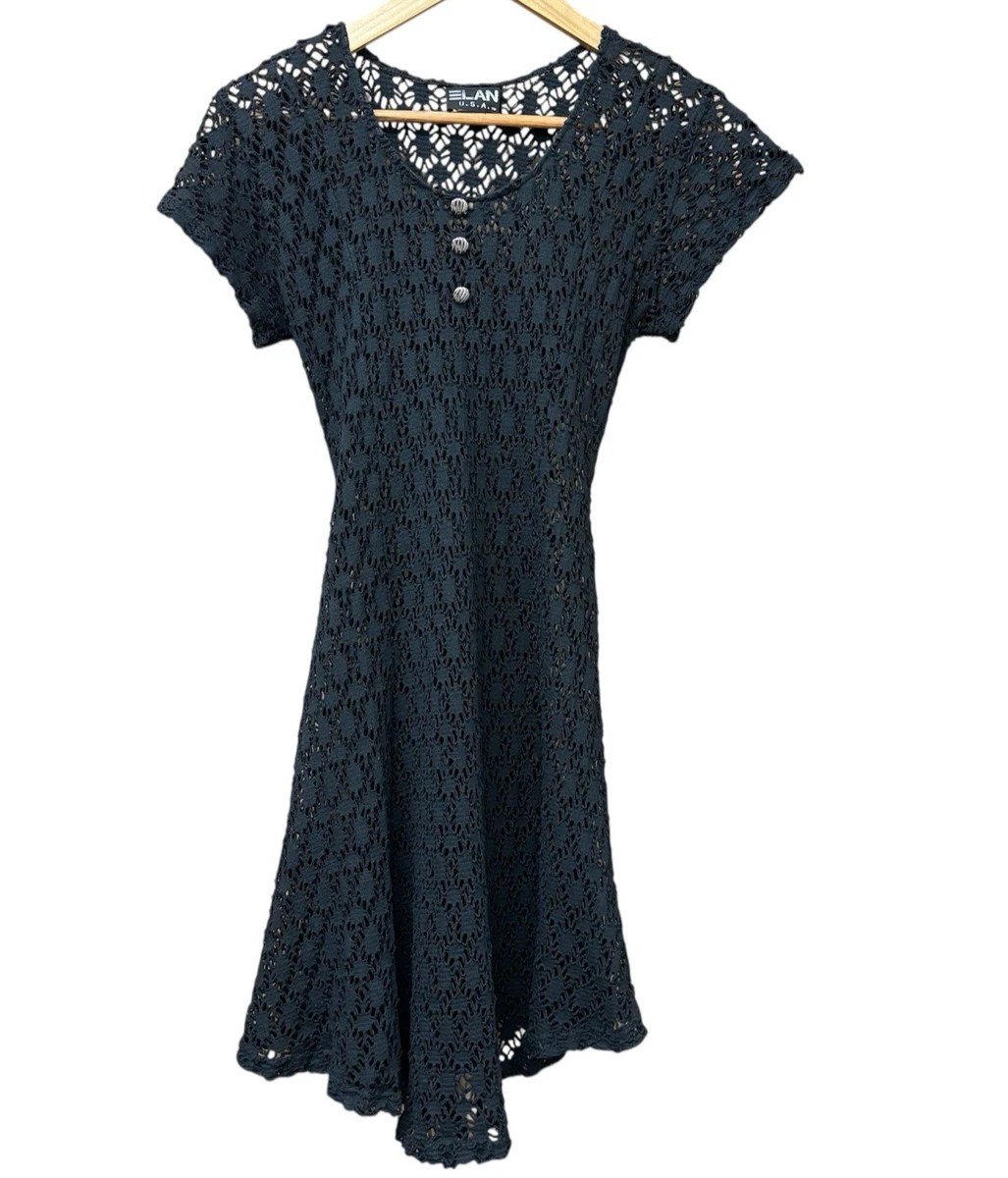 Mini vestidos cortos para mujer con encaje insertado Cami vestido sin mangas sin espalda, Blanco