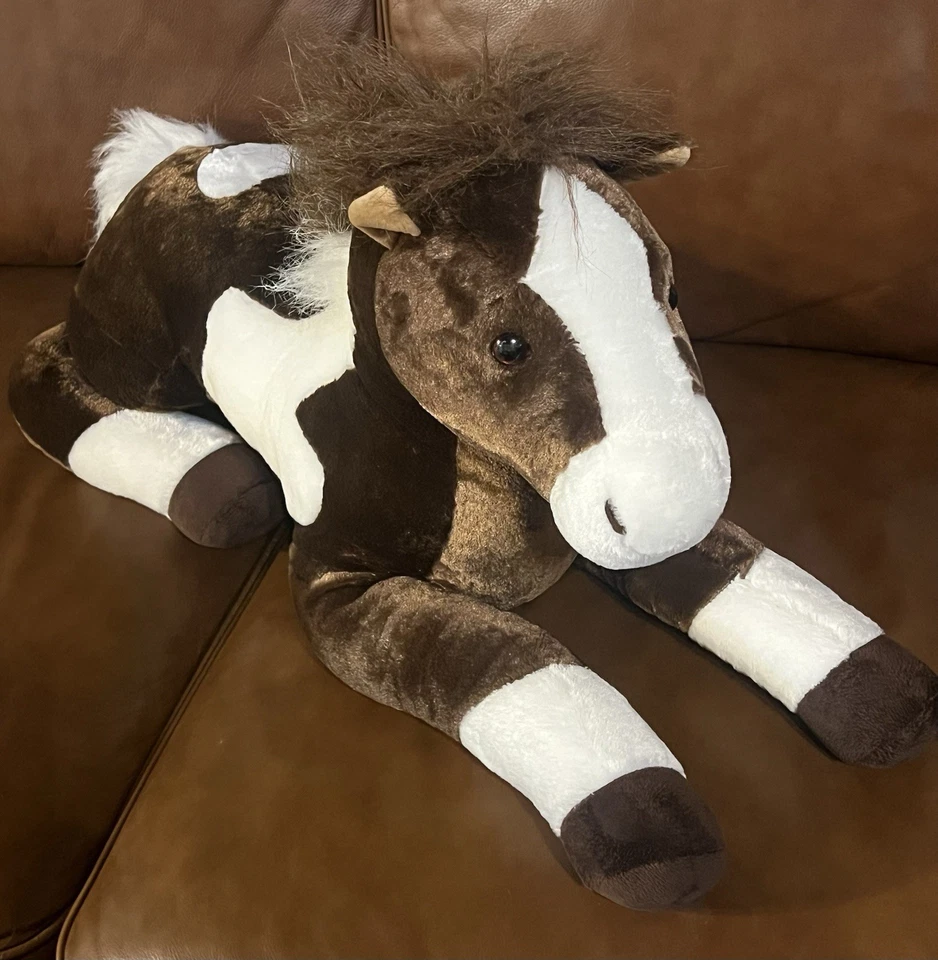 "Poni de peluche AURORA Super Flopsies pintura marrón 27"" caballo" Foto 2 de 3