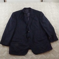 Oak Hill Sport Coat Jacket Mens 50R Plaid Blue Single Breasted Fornal Preppy