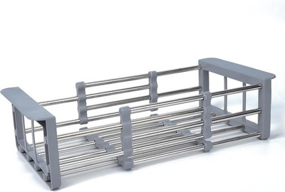 Generic Stainless Steel Over-The-Sink Dish Drying Rack, Adjustable Small