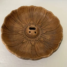 Vintage Multi Products Inc Faux Wood Nut Round Bowl w/ Nut Crackers