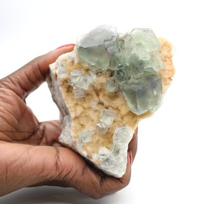 Green Fluorite Crystals: Mineralogical Collection of Morocco 500gr 100mm
