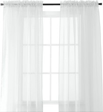 Elegant Comfort 2-Piece Sheer Panel with 2inch 60"W x 84"L Pack of 1 , White