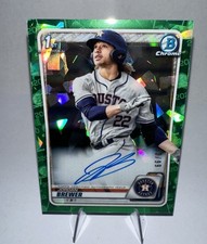 2020 Bowman Chrome - Prospect Autographs Jordan Brewer #CPA-JBR Green Atomic...