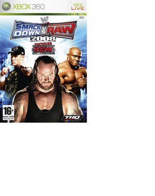 Microsoft Xbox 360 - WWE SmackDown vs. RAW 2008 FRA mit OVP OVP beschädigt