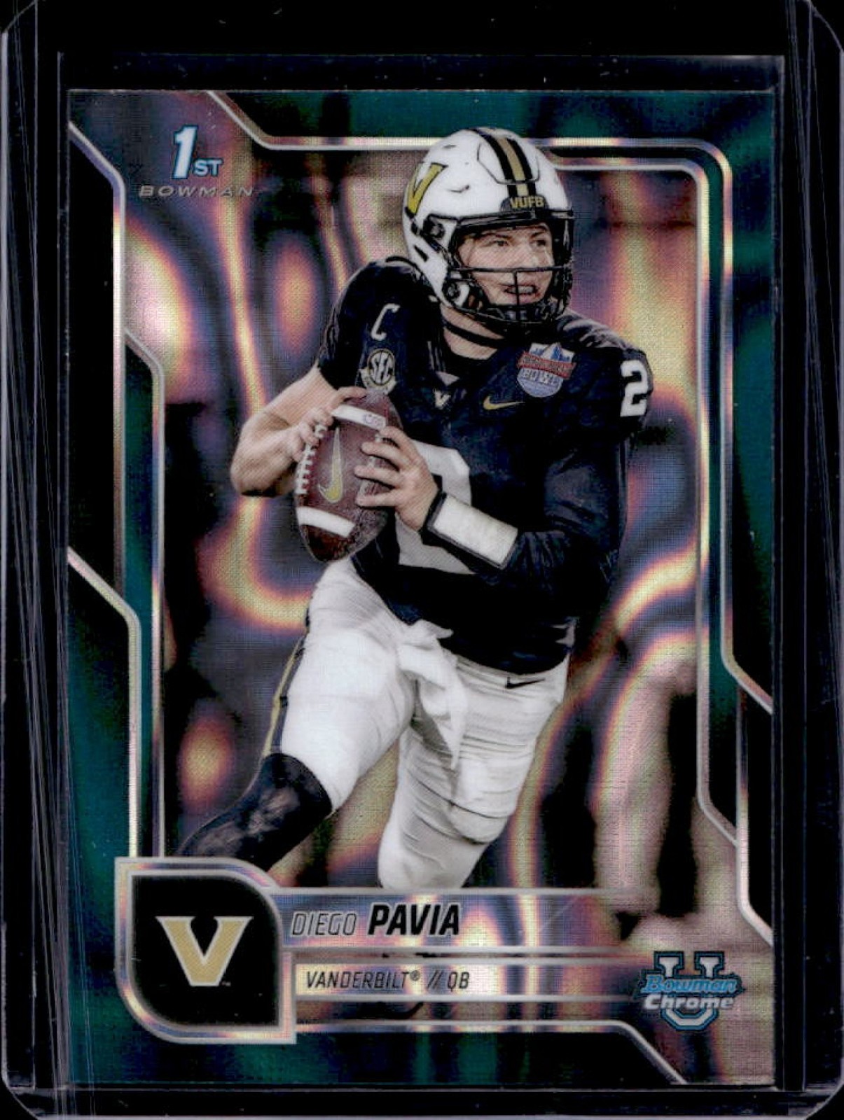 2025 Bowman Chrome U Diego Pavia Teal Lava Refractor 1st Prospect #190