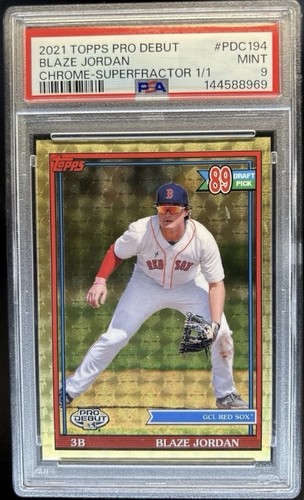 2021 Topps Pro Debut Blaze Jordan Chrome Superfractor #1/1 PSA 9! TRUE RC!