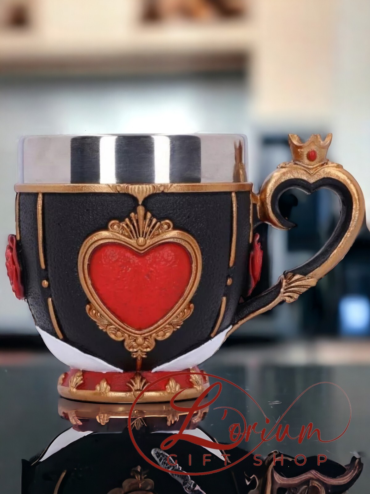 Original Nemesis Now Pinky's up Alice in Wonderland Cup 11cm [Queen of Hearts]