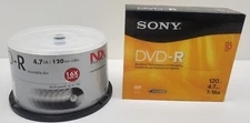 (54) Sony DVD-R 120 Minute 10 Pack 4.7GB 1X-16X Blank Discs Media PLUS 44 MORE 