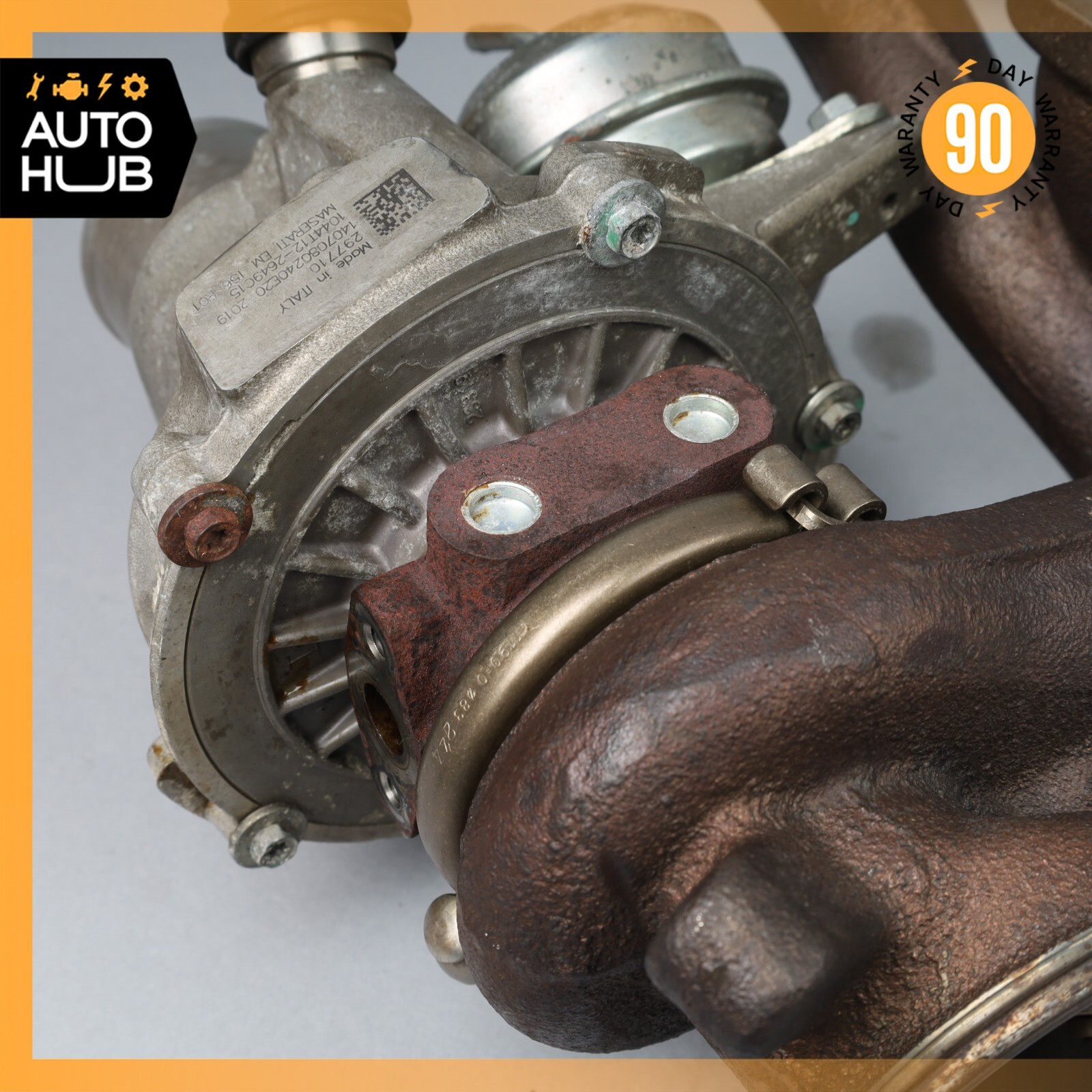 Maserati Ghibli Quattroporte Right Turbocharger Turbo Charger Manifold OEM 75k