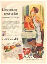 1943 Vintage ad for Carnation Milk`Art Sink Shaving Mirror  (021317)