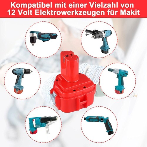 12V Original Ersatz Akku für Makita PA12 1200 1220 1222 1233 1235 6223D 192598-2 - Bild 3 von 13