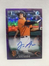 2016 Bowman Chrome Jonah Arenado 1st Bowman Purple Refractor Auto /250 #BCAP-JA