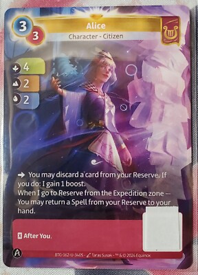 Alice BTG-162-U-3405 Lyra Altered TCG KS Edition Unscanned Unique 