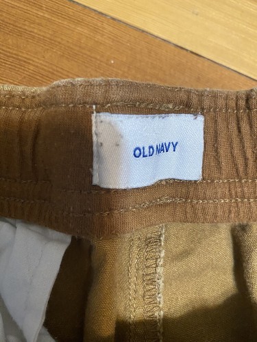 Old Navy Boys Khaki Joggers pants XL 14-16 elastic waist & hem - Picture 4 of 6