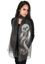 Harry Potter Voldemort Dark Mark Lightweight Scarf NEW /w Tags ELOPE