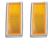 Front Amber Reflector Set With Chrome Frame f...