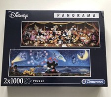 Clementoni Disney Panorama Collection 2 x 1000 Piece Jigsaw Puzzles - New Sealed