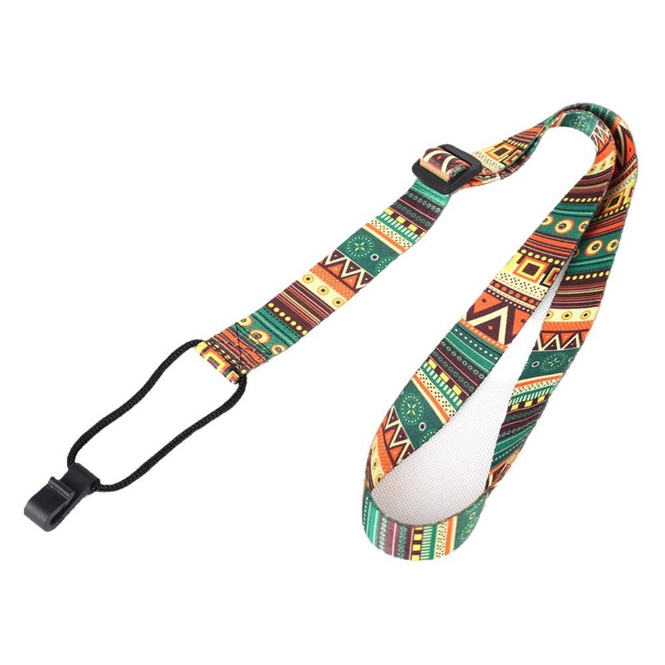 Guitar Strap Ethnic Pattern Hawaii Style Ukulele Strap Adjustable with
