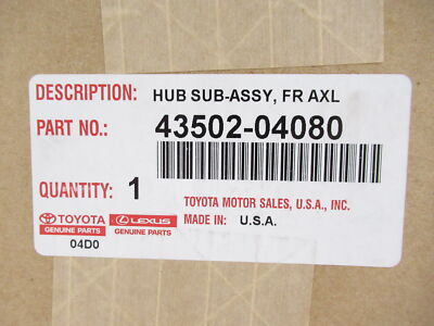 Genuine OEM Toyota 43502-04080 Front Wheel Hub 2005-2019 Tacoma | eBay