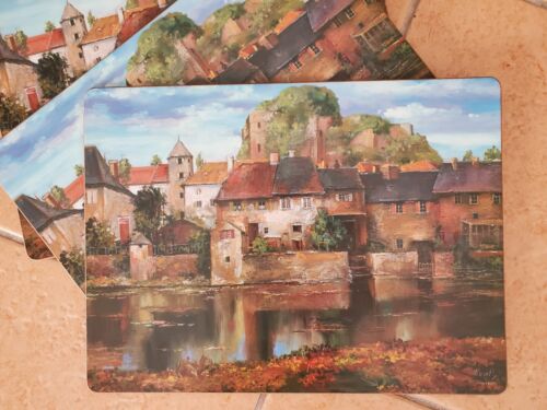 Vintage Kirkland Art Laminate Printed Tabletop Boards Four 16"×12" - Picture 2 of 6