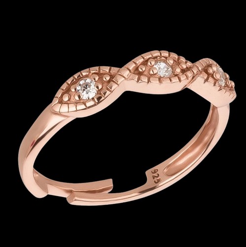Zehenring Zehring funkelndes Motiv 925 Silber rosegold Zehenschmuck - Bild 2 von 2