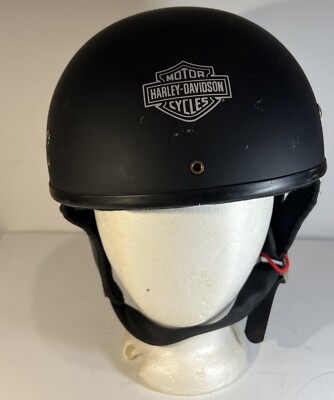 Harley Davidson Black Stock DOT Motorcycle Half Helmet Small agv