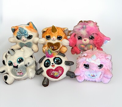 Zuru Rainbocorns Surprise Puppy cat Stuffed Animals Lot of 6 plush Kittens Pink
