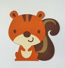 Cute Squirrel Die Cut Paper Piecing Scrapbook Embellishment