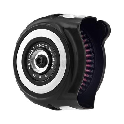 PERFORMANCE MACHINE PM HARLEY VINTAGE AIR CLEANER 0206-2136-BM TOURING SOFTAIL