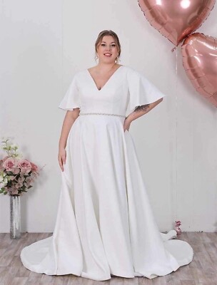 Island Bridal Ivory Boho Flutter Angel Sleeves Wedding Dress Gown Size 20 | eBay UK Island Bridal Ivory Boho Flutter Angel Sleeves Wedding Dress Gown Size 20 | eBay UK