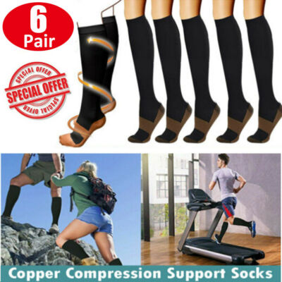 6 Paar Kompressionsstrümpfe Kompressionssocken Thrombosestrümpfe Damen Herren DE
