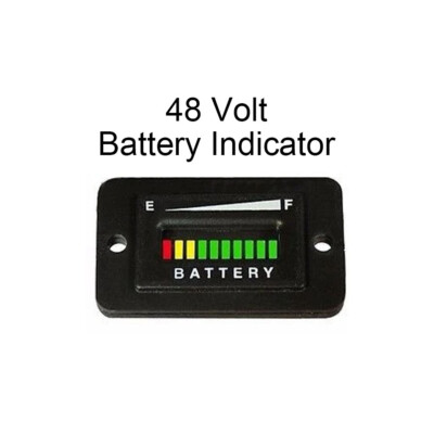 48 Volt EZGO Club Car Yamaha Golf Cart Battery Indicator Meter Gauge Rectangle